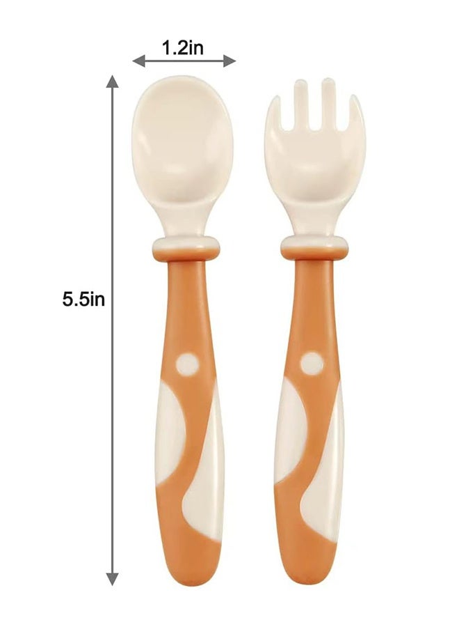 6-Pack Baby Bendable Spoons and Forks Set - 360° Flexible Training Utensils for Self-Feeding & BLW - BPA Free, No Spring-Back, Easy Grip for Left/Right Handed Toddlers - Image 2