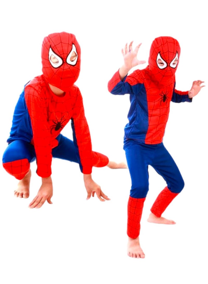 صندوق العاب فستان سبايدرمان مريح، مقاس صغير، للأطفال من عمر 3 إلى 4 سنوات