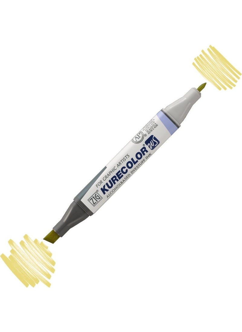 Zig Kurecolor KC3000 Twin S Marker Pen 140 Mellow Yellow  - Image 1