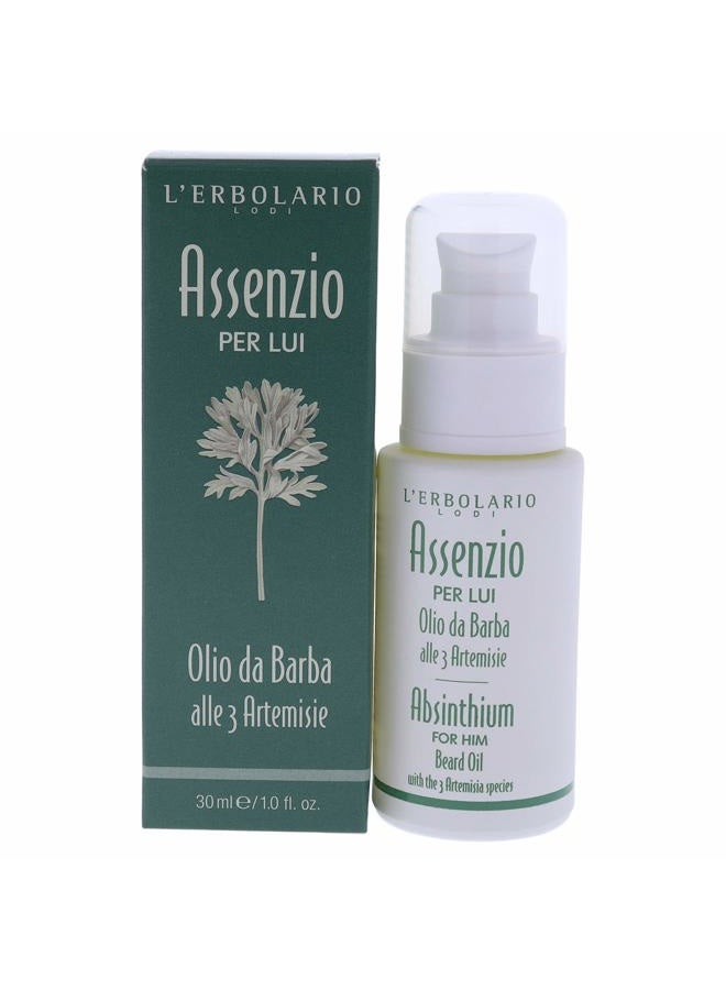 L'Erbolario Absinthium Beard Oil - Delicate, Super Emollient And Light Texture Oil For Skin - Can Be Used In Multiple Ways - Use After Shaving To Control Beard Or Before, To Soften - For Men - 1 Oz - Image 1