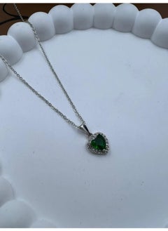 PANDORA "Vibrant Connection: The Pandora Necklace with Green Heart in Silver 925 - A Beautifully Crafted Symbol of Growth and Harmony, Expertly Designed to Add a Touch of Fresh Elegance to Your Jewelry Collection, Perfect for Celebrating Special Moments and Cherished Relationships."  - Image 4