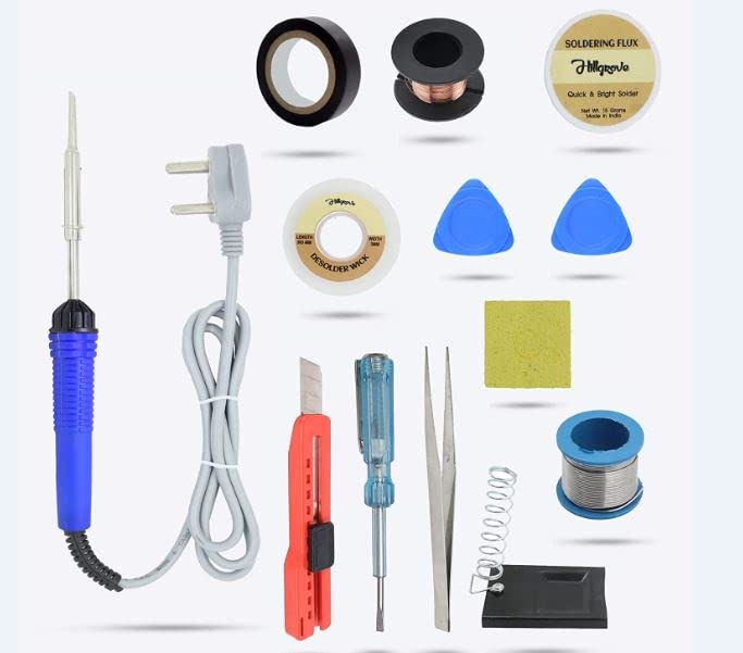 Hillgrove HGVE9M1 Basic 12in1 Soldering Iron Kit Pencil Type Corded 25W Soldering Iron Hobby Kit - Image 5