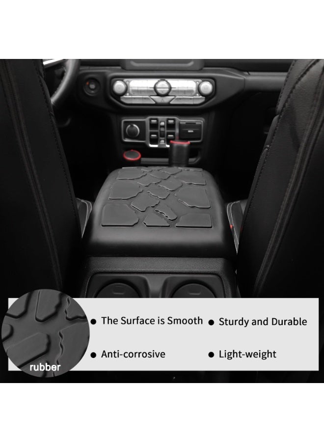 KISSUN for Jeep Wrangler JL JT 2018-2022 Center Console Armrest Storage Soft Mat Pet Antiscrach Mat Cover for Jeep Wrangler JL 2Doors/4Doors Gladiator JT 4XE - Image 2