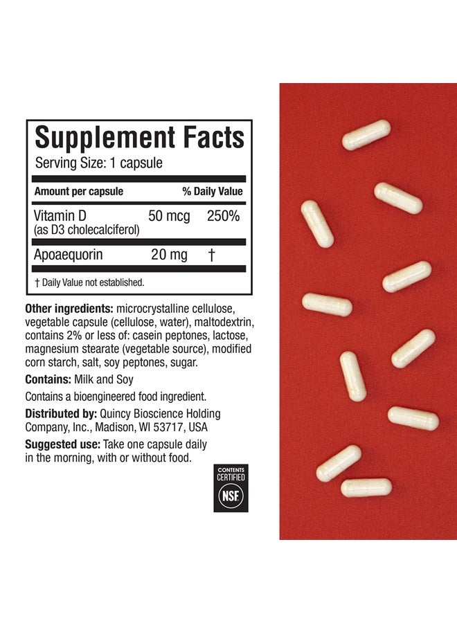 Prevagen تحسين الذاكرة - قوة إضافية 20 ملغ، 30 كبسولة، مع أبوأكوورين وفيتامين د وPrevagen 7-يوم منظم للأقراص | مكمل للدماغ لصحة دماغ أفضل، يدعم وظيفة الدماغ الصحية - Image 2