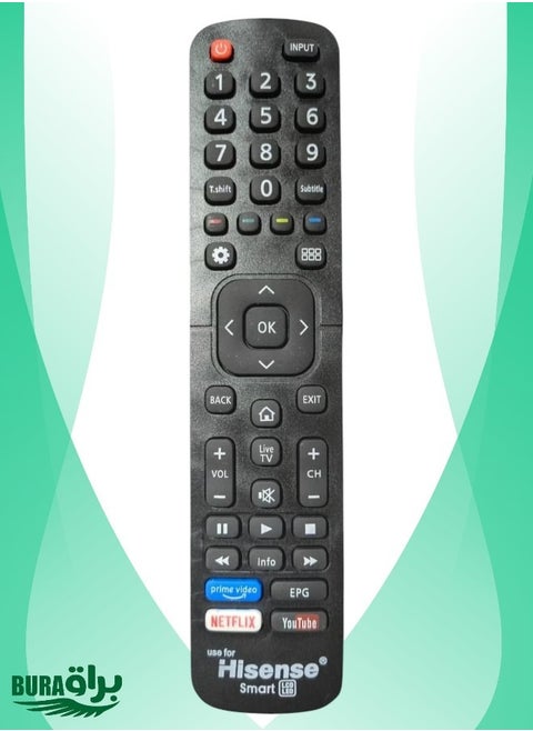 Hisense Smart TV Remote - Replacement Remote Control Compatible For Hisense Television EN2B27 RC3394402 / 01 3139 238 29621 with Netflix & YouTube Prime Smart Keys