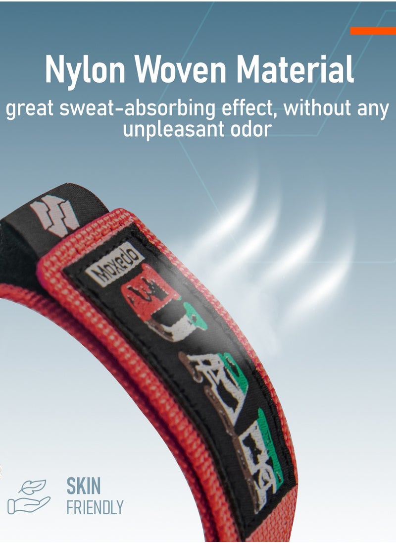 Moxedo - Moxedo MX23 Rugged Strap Breathable Nylon Braided Sports Band Compatible with Apple Watch Band Series 8/7/6/5/4/3/2/1/SE Ultra Woven Loop Design for 44mm/45mm/49mm UAE Edition - Red - Image 1