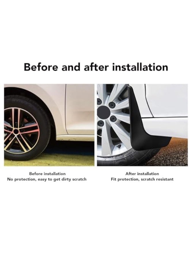 Generic 4PCS Mud Flaps for 2023-2024, Car Mudguard Splash Guards Front and Rear Set, Black, Anti Splashing, Tire Protector Mudflaps All Weather Vehicle Exterior Accessories  - Image 2