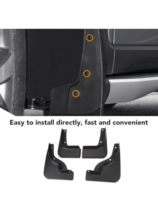 Generic 4PCS Mud Flaps for 2023-2024, Car Mudguard Splash Guards Front and Rear Set, Black, Anti Splashing, Tire Protector Mudflaps All Weather Vehicle Exterior Accessories  - Image 3