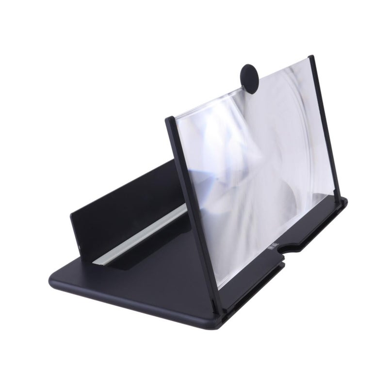 Mobile Screen Magnifier with Stand Pull Out Design Enlarges Display for Movies Black - Image 2