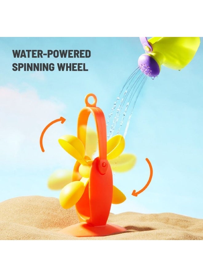 Mideer 8-in-1 Beach Toy Set for Kids – Sand & Water Play Set with Bucket, Shovel, Rake, Dump Truck, Watering Can, Watermill & Sand Molds, Outdoor Beach Sandbox Toys for Kids Age 3+ - Image 3