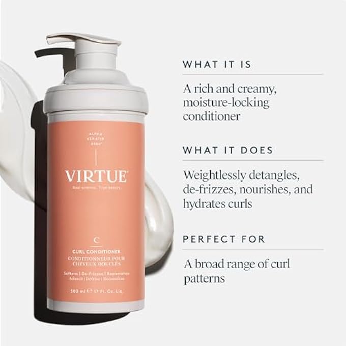 VIRTUE CURL CONDITIONER | PROFESSIONAL SIZE 17 OZ | HYDRATES, NOURISHES & REPAIRS CURLY HAIR - Image 3