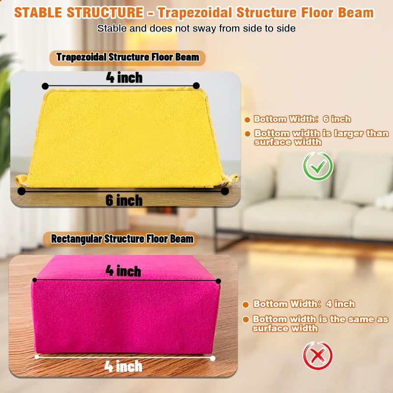 MARFULA 6 FT / 8 FT / 9 FT Folding Gymnastics Beam Foam Balance Floor Beam - Extra Firm - Suede Cover - Anti Slip Bottom with Carry Bag for Kids/Adults Home Use - Image 4