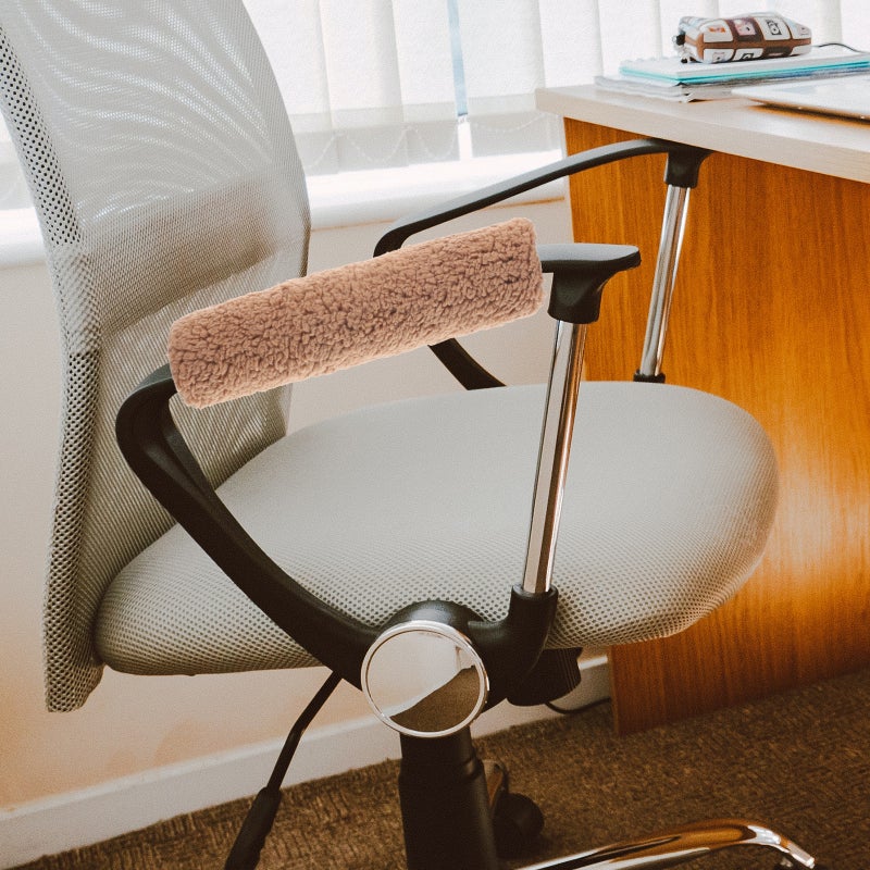 1 Pair of Chair Armrest Cover Elastic Handle Sleeve Protective Cover Armrest Plush Protector - Image 2