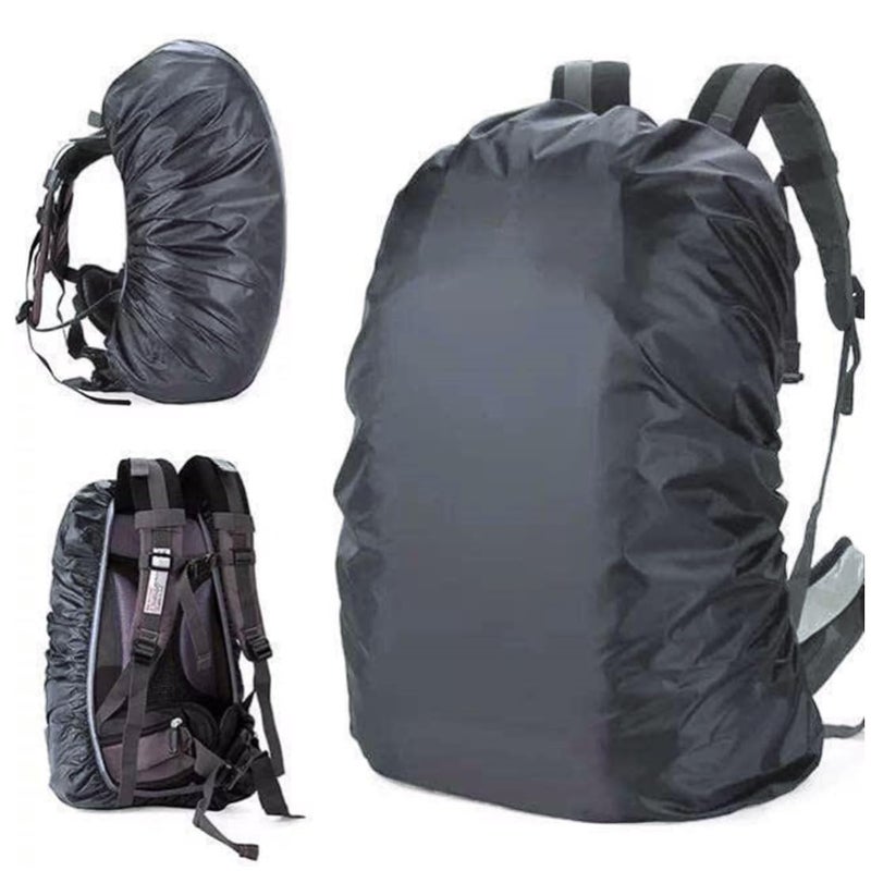 Debire Waterproof Nylon Backpack Rain & Dust Cover for 35L-50L Bags | Travel, Trekking, Hiking Bag Cover with Carry Pouch | Adjustable School & Luggage Cover – Grey (1 Pc) - Image 5