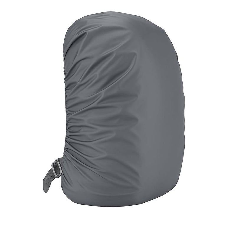 Debire Waterproof Nylon Backpack Rain & Dust Cover for 35L-50L Bags | Travel, Trekking, Hiking Bag Cover with Carry Pouch | Adjustable School & Luggage Cover – Grey (1 Pc) - Image 2