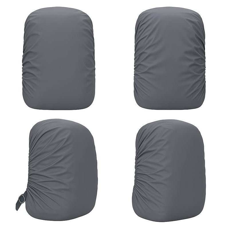 Debire Waterproof Nylon Backpack Rain & Dust Cover for 35L-50L Bags | Travel, Trekking, Hiking Bag Cover with Carry Pouch | Adjustable School & Luggage Cover – Grey (1 Pc) - Image 3