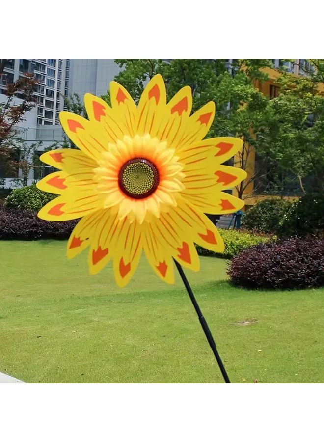 Purple Sunflower Windmill Handheld Toy Garden Yard Decor Orange Red Blue Yellow - Image 5
