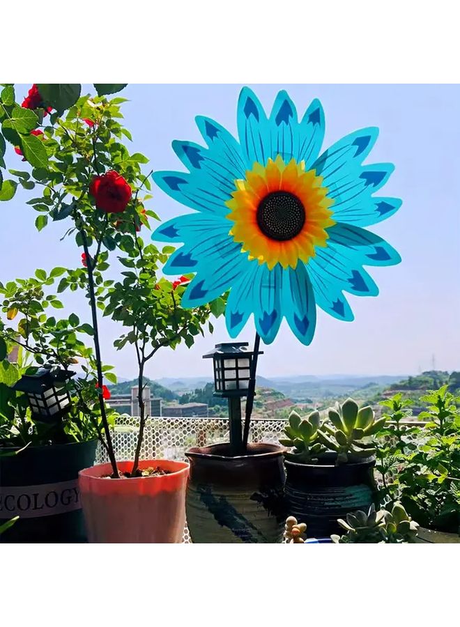 Purple Sunflower Windmill Handheld Toy Garden Yard Decor Orange Red Blue Yellow - Image 3