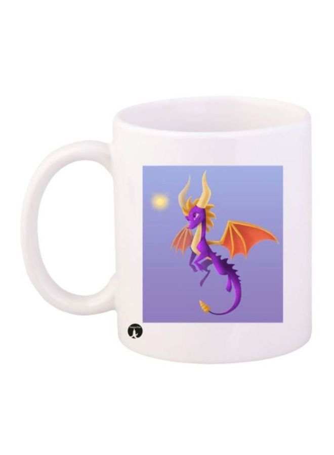 RKN Spyro Video Game Printed Coffee Mug White/Purple/Orange - Image 1