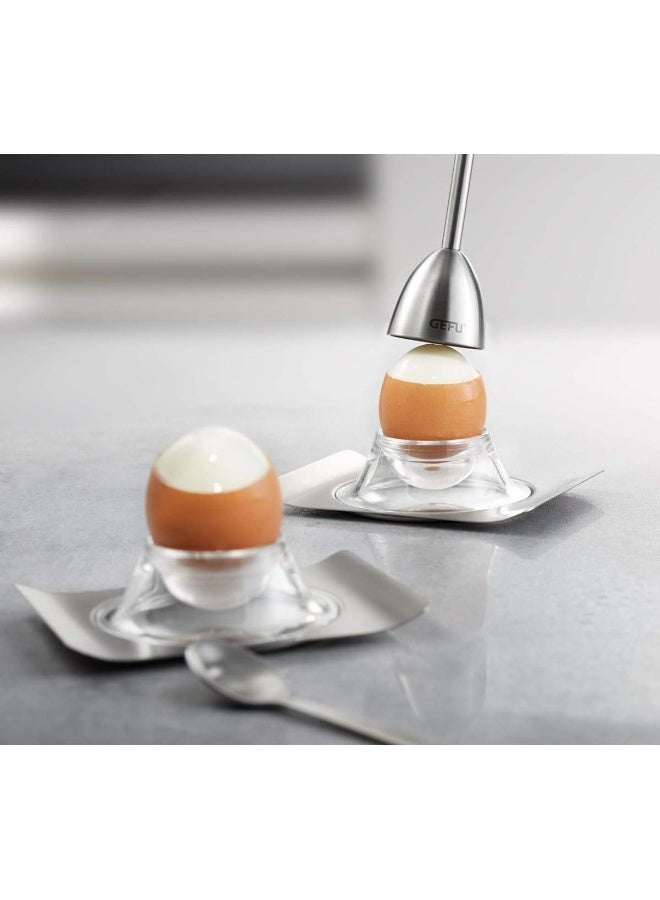 GEFU Egg Cracker with Salt Shaker, Stainless Steel, MultiColour - Image 2