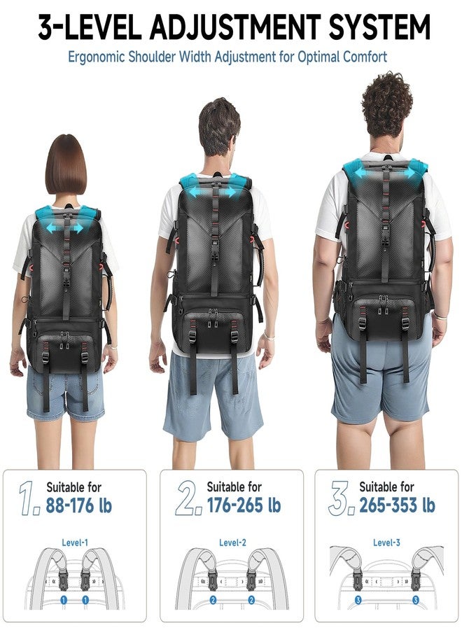 SWICKY Carry on Travel Backpack, 40L-50L Laptop Backpack with Shoes Compartment USB Charging Port, Flight Approved Convertible Large Duffle Luggage Bag Backpack Fit 17.3 Inch Laptops for Men Women - Image 3