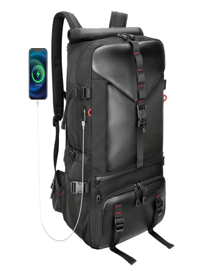 SWICKY Carry on Travel Backpack, 40L-50L Laptop Backpack with Shoes Compartment USB Charging Port, Flight Approved Convertible Large Duffle Luggage Bag Backpack Fit 17.3 Inch Laptops for Men Women - Image 1
