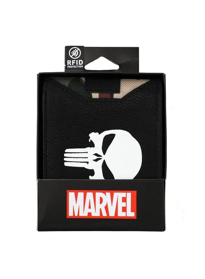Bioworld Punisher Screen Print And Digital Print Pu And Nylon Bifold Wallet - Image 3