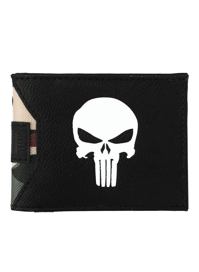 Bioworld Punisher Screen Print And Digital Print Pu And Nylon Bifold Wallet - Image 1