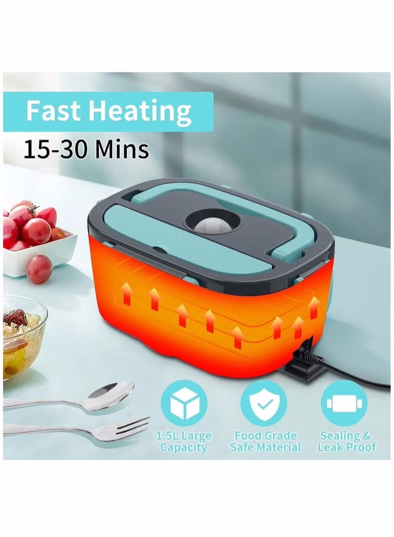 XiuWoo Electric Lunch Box Food Warmer Heater Removable Stainless Steel Container Portable Microwave for Car Truck Office Home Camping Picnic  - Image 4