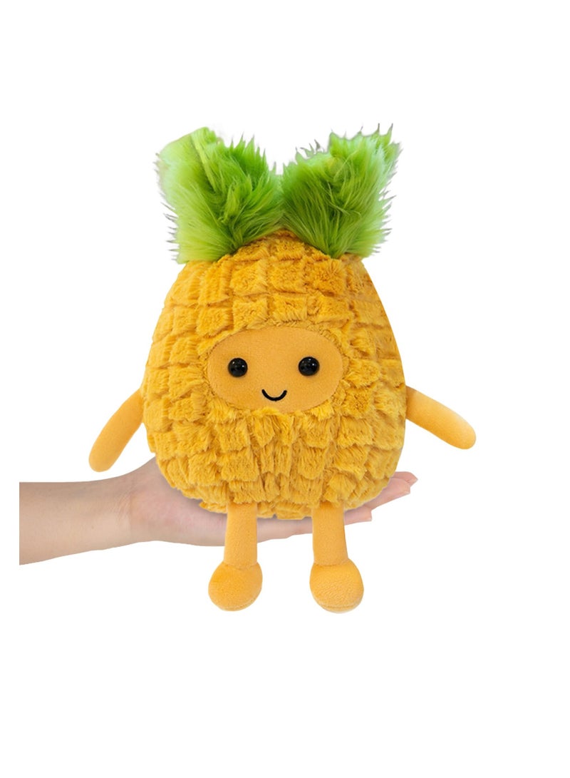 SYOSI Fruit Pineapple Stuffed Animals Plush Toys, Adorable Kids Character Animal Pillows, Super Soft & Washable, Fruit Friends for Play and Snuggles, Perfect for Room Decor, Gifts for Ages 3+ (Yellow) - Image 1
