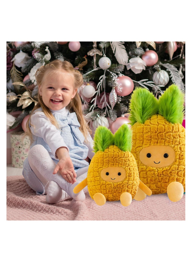 SYOSI Fruit Pineapple Stuffed Animals Plush Toys, Adorable Kids Character Animal Pillows, Super Soft & Washable, Fruit Friends for Play and Snuggles, Perfect for Room Decor, Gifts for Ages 3+ (Yellow) - Image 5