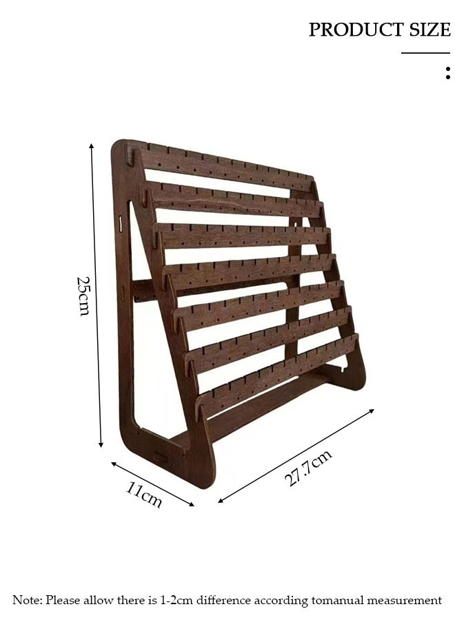 DUNISO Wooden Jewellery Display Stand, Necklace Tower Display Stand,7 Tier Jewellery Display Stand Stud Earring Organizer Hanging , Large Capacity, for Necklace, Bracelet and Keychain Jewelry Tray, Women's Ring Pendant, Gift for Women - Image 2