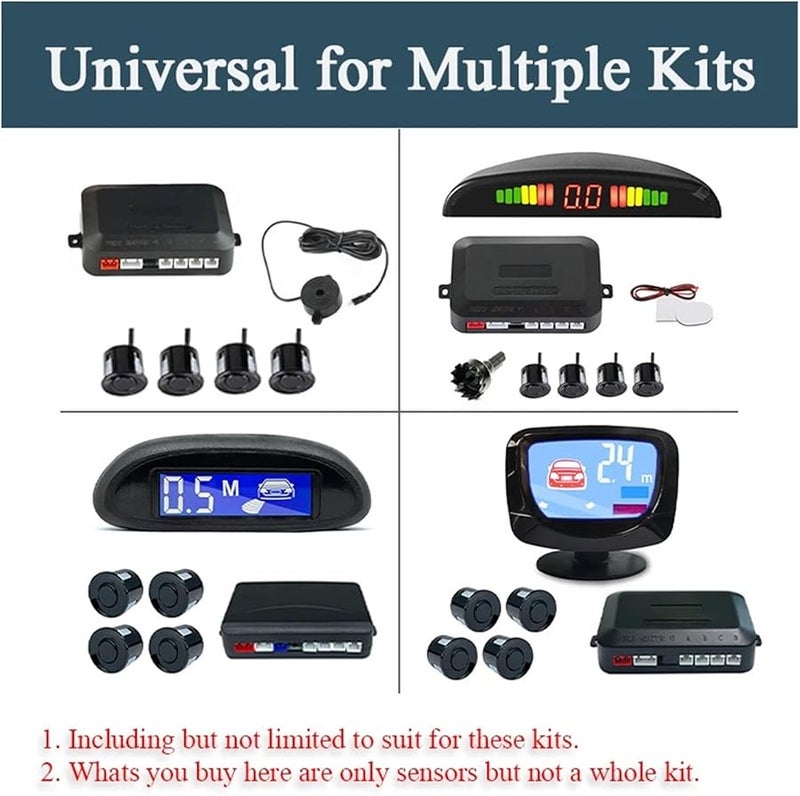 4 قطع أجهزة استشعار مواقف السيارات 22 ملم مسبار عكسي باللون الأحمر - Image 4