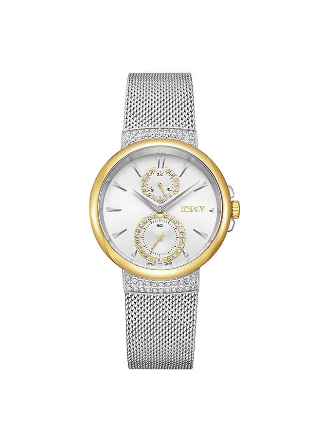 ECSTACY Women's Stainless Steel Multi Function Watch E23603-TMSS - 38 mm - Image 1