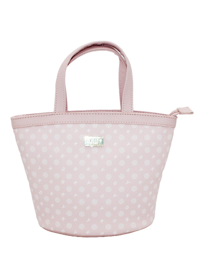 DKNY Legacy Mini Tote Cosmetic Bag, Travel Make up Bag Small, Small Waterproof and Lightweight Cosmetic Bag Storage Bag, Small Makeup Bag, Travel Toiletry Bag - Image 1