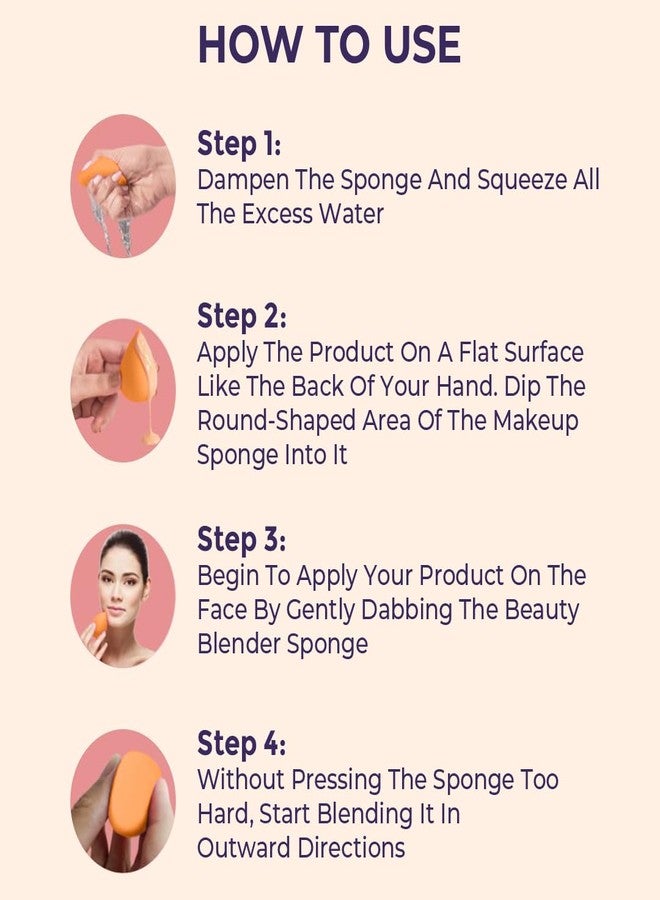 Sanfe Beauty Blender Set Makeup Sponge Blending Face Makeup, Foundation Cleaner Puff (Pack of 6) - Image 2