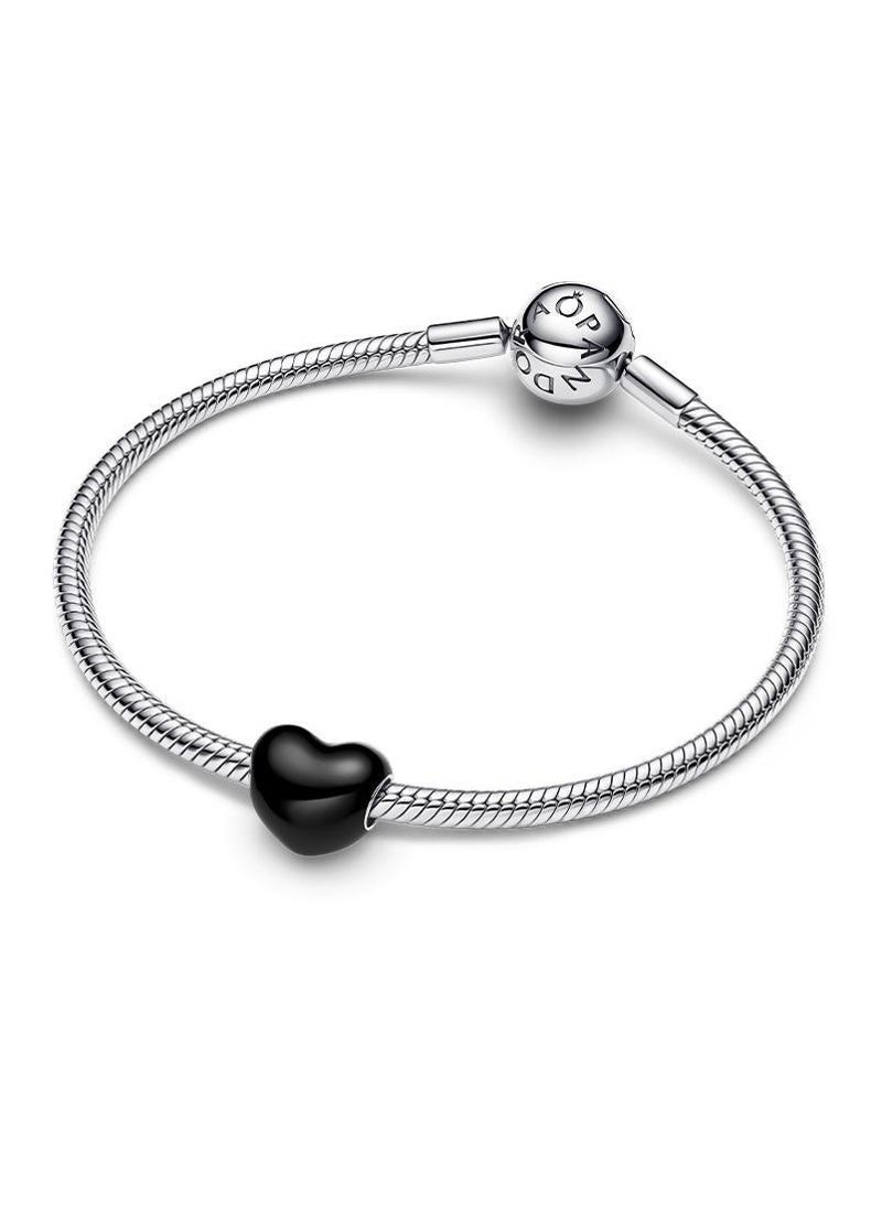 PANDORA Black Heart Charm  - Image 2