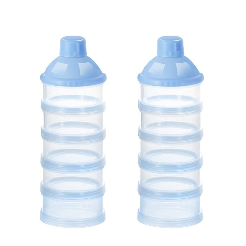 حاوية أكومور لتوزيع الحليب الجاف 5 أقسام قابلة للتكديس للسفر للأطفال خالية من BPA