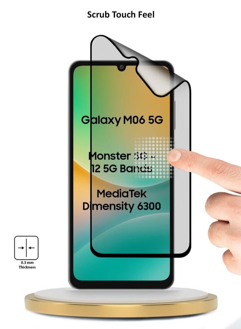 ELTRAZONE Samsung Galaxy M06 5G / Galaxy F06 5G 2025 Full Cover Matte Screen Protector – Premium Nano Ceramic Flexible Film with Full Glue Adhesion, Anti-Glare, Anti-Fingerprint, Edge-to-Edge Protection – Clear/Black - Image 2