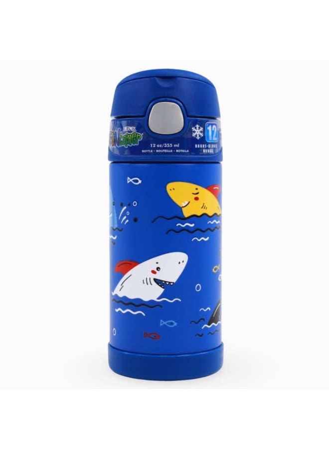 Thermos  Funtainer Vacuum Insulated Straw Bottle - Sharks (355 ml)