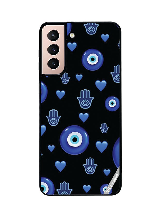 VR CREATIVE Protective Case Cover For Samsung Galaxy S21 Plus 5G Evil Eye Design Multicolour - Image 1