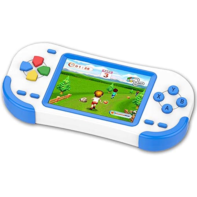 16-BIT HD HANDHELD RETRO GAME CONSOLE, 3.0" LCD SCREEN, 220 CLASSIC GAMES, BLUE, KID'S BIRTHDAY GIFT - Image 1