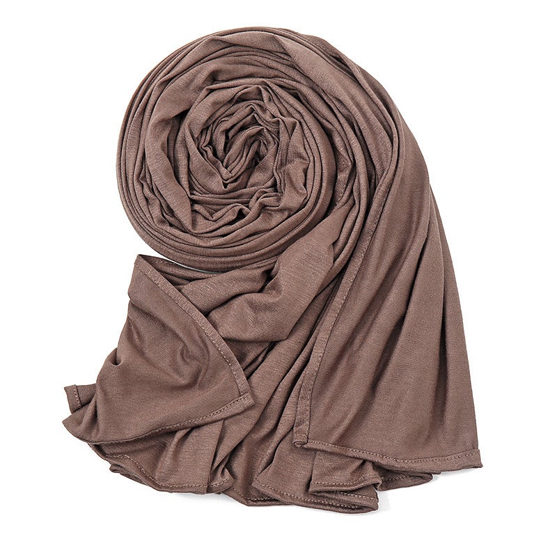 New Large Silky Cotton Ladies Scarf High-Quality Modal Shawl 8# deep khaki 