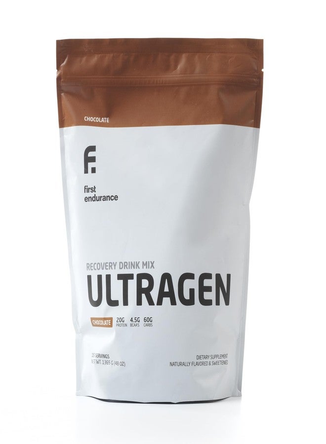FIRST ENDURANCE Ultragen Workout Recovery Drink Powder, Protein Mix, Boosts Energy, Accelerates Recovery | Chocolate, 15 Servings - Image 1