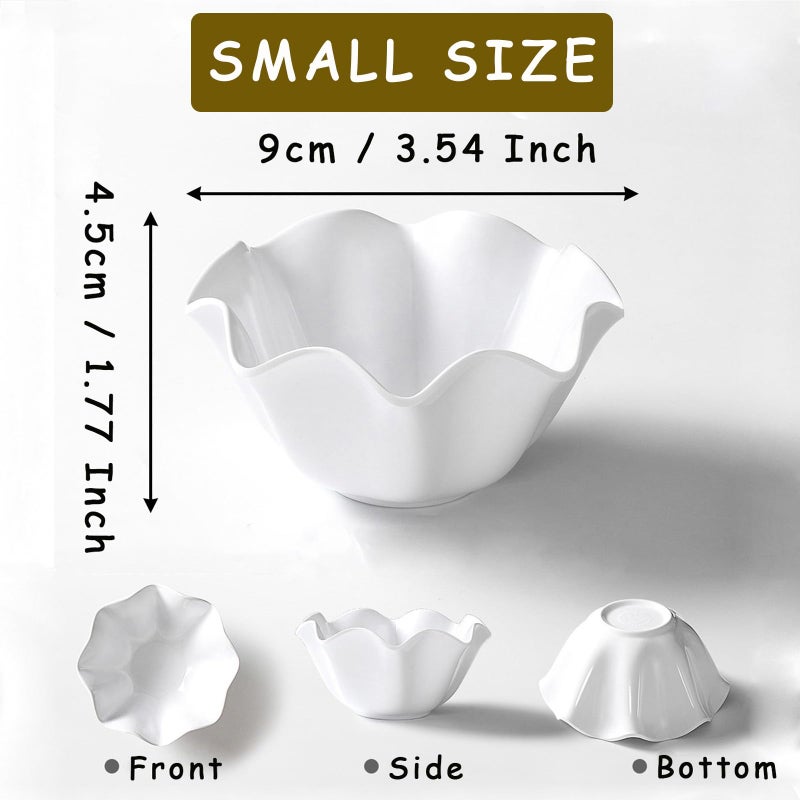 BESSKON White Flower Jewelry Dish, 3.5â€³ Lotus Jewelry Bowl Ring Holder, Ceramic Jewlery Tray Cute Vanity Nightstand Bathroom Room Decor Trinket Dish Valentine's Friendship Birthday Gifts for Women Mom - Image 2