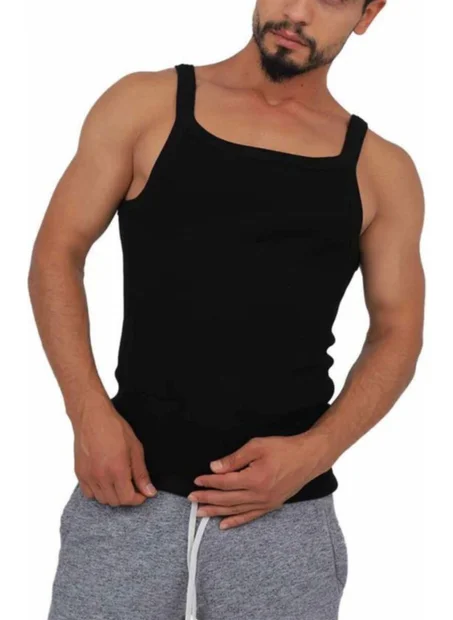 Hepsine Rakip Competing All Men's Strappy Undershirt Camisole 100% Cotton Undershirt Flexible