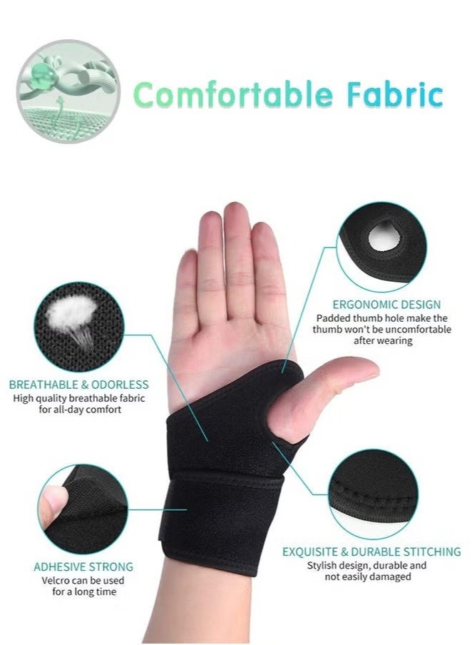 Runyang Hand Wraps, Adjustable and Comfortable Wrist Support, Men Women Performance Essentials, for Wrist Knuckles (Black) - Image 2