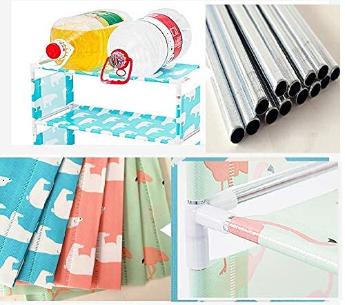 CELLEBII NonWoven Fabric 4Tiers Easy Assembled Shoe Shelf Organizer Closet Rack for Home Sturdy Shelf Storage Organizer Cabinet Multicolour - Image 5