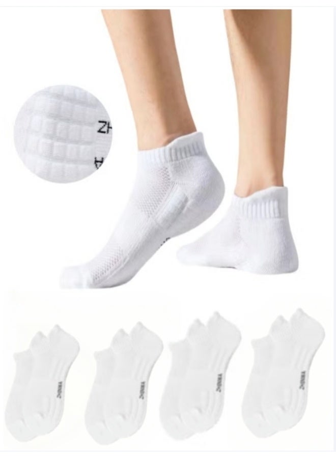 4 أزواج من القطن 100٪ جوارب الكاحل الرياضية للرجال ، فتل الرطوبة ، OD - Image 1