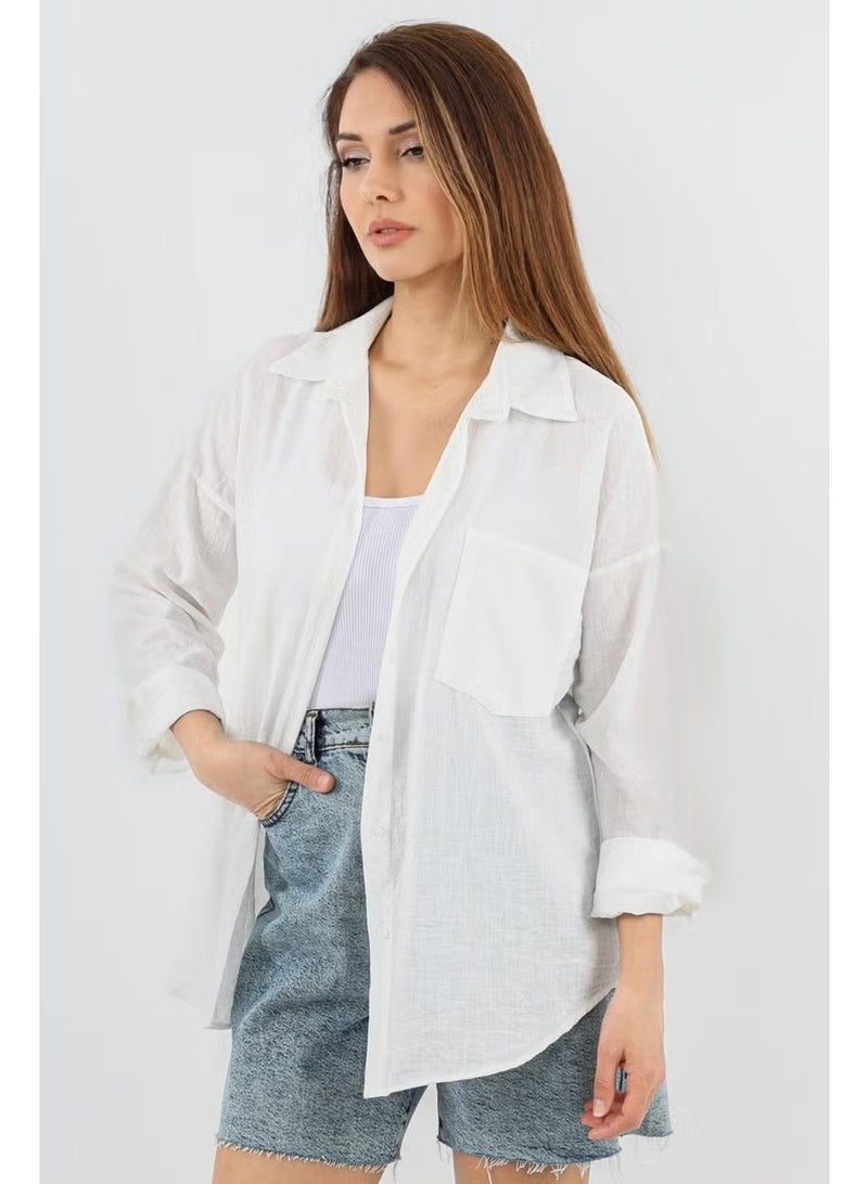 Ritnice Women's Well Ecru Linen Shirt - Image 5